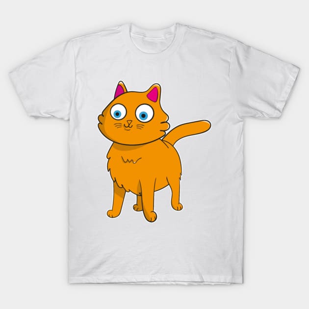 Kitty cat T-Shirt by AlmiranWhite